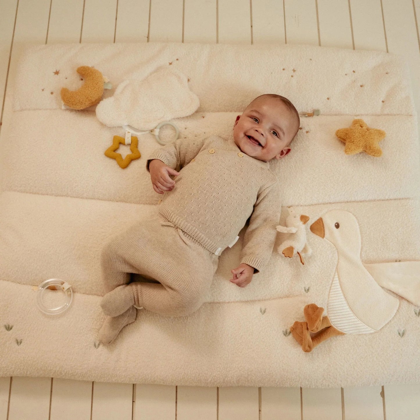 LITTLE DUTCH - Tapis de parc Blanc Newborn Naturals