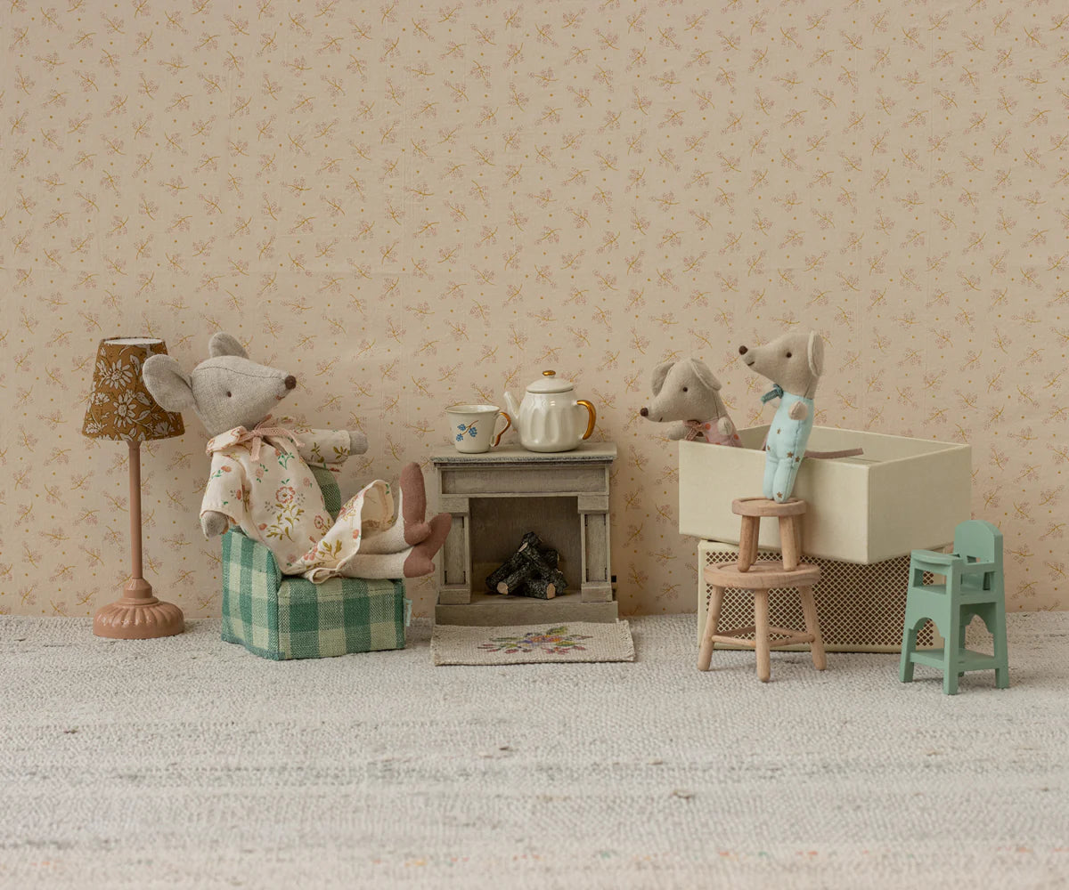 Jumeaux bébés souris dans leur boîte assortie - MAILEG