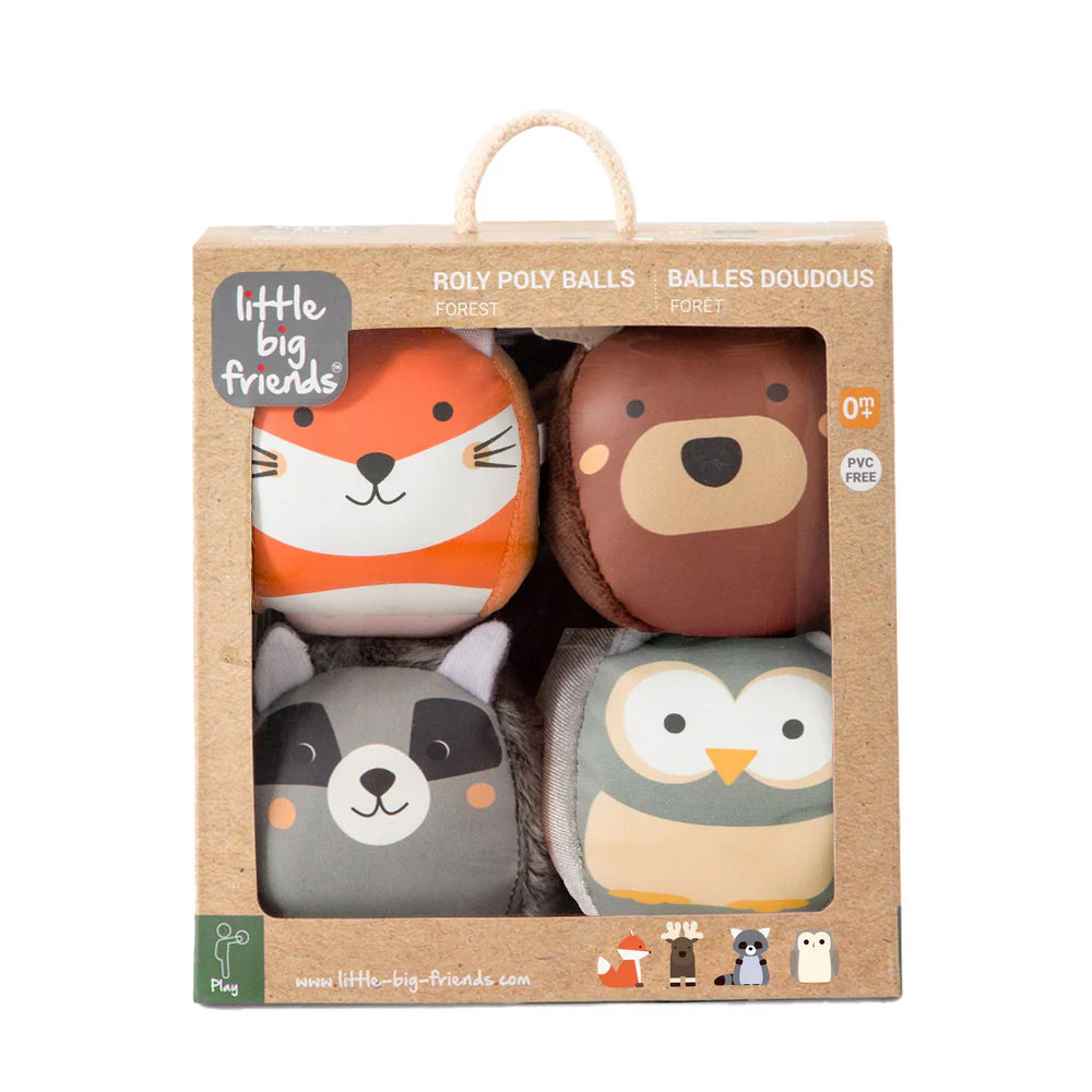 Set de 4 balles doudous Forêt - LITTLE BIG FRIENDS
