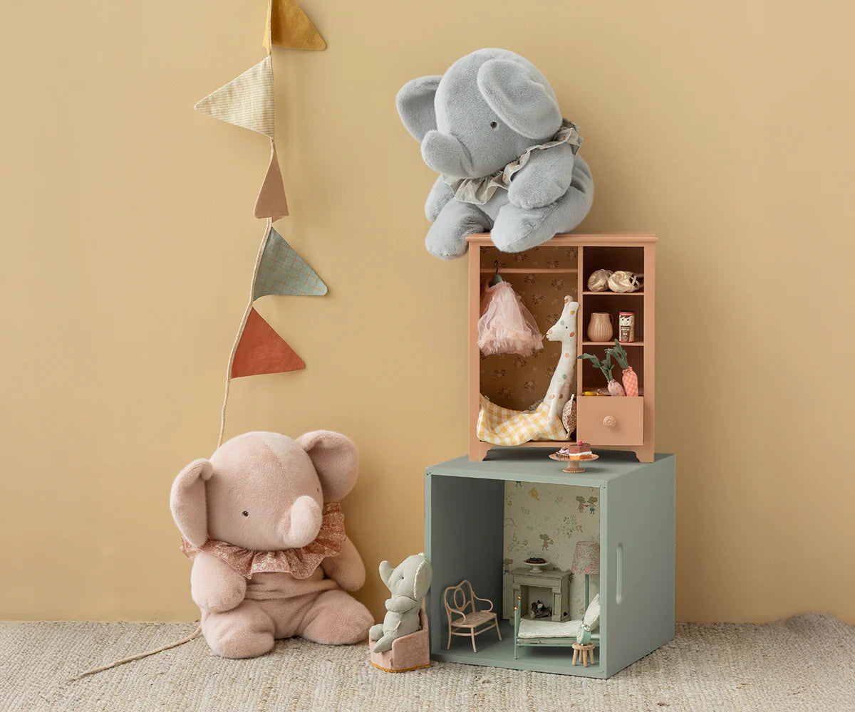 Peluche Eléphant, Grand - Poudre - MAILEG