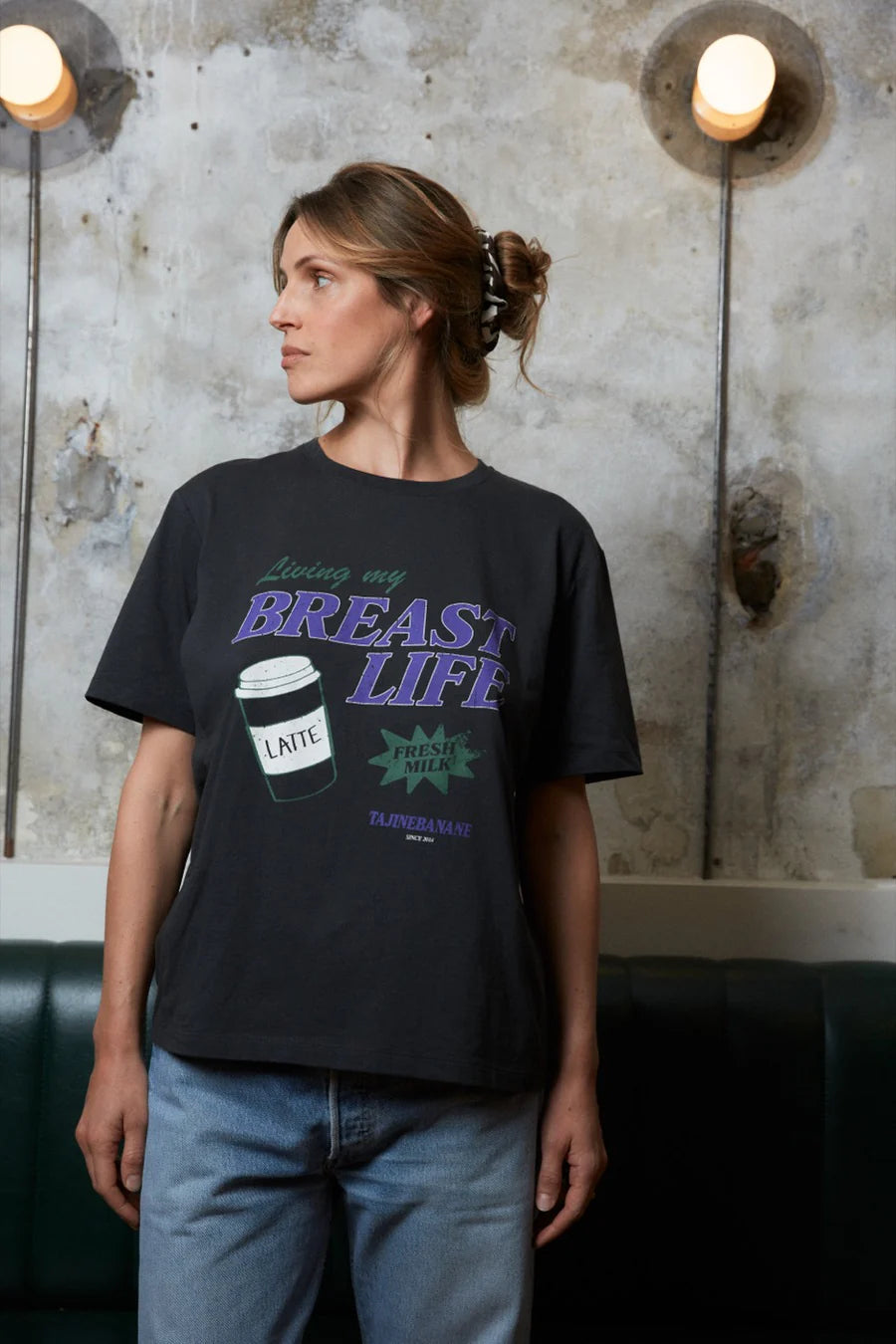 T-shirt allaitant Living my Breast Life - TAJINEBANANE
