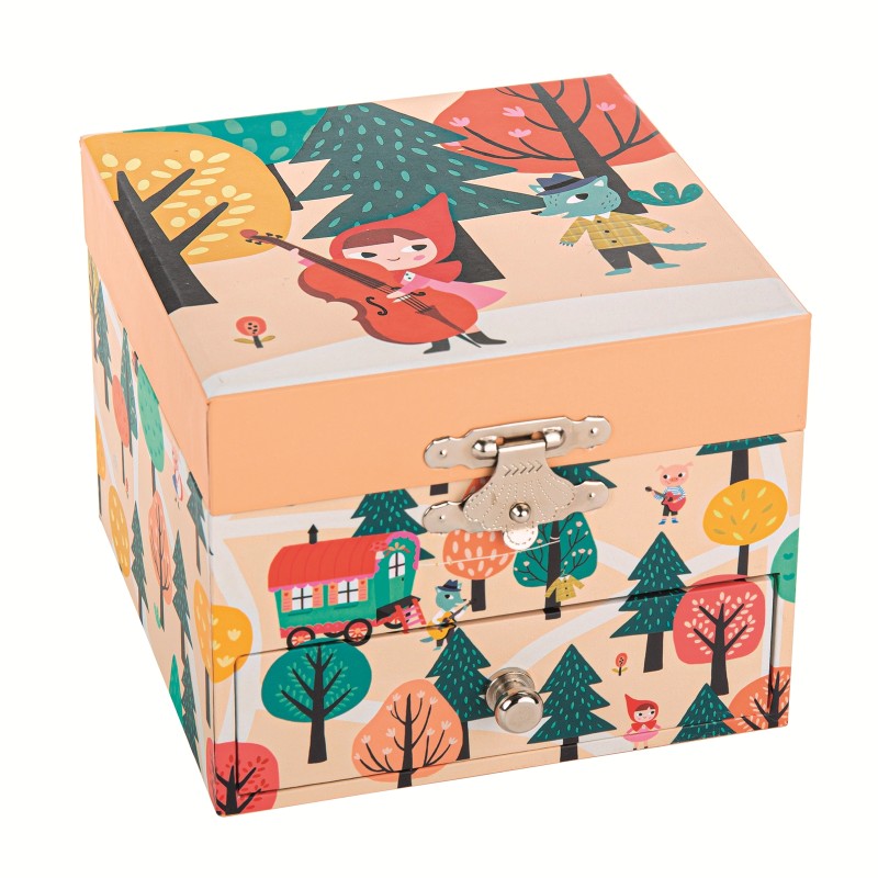 TROUSSELIER - Boîte à musique cube - Petit Chaperon Rouge
