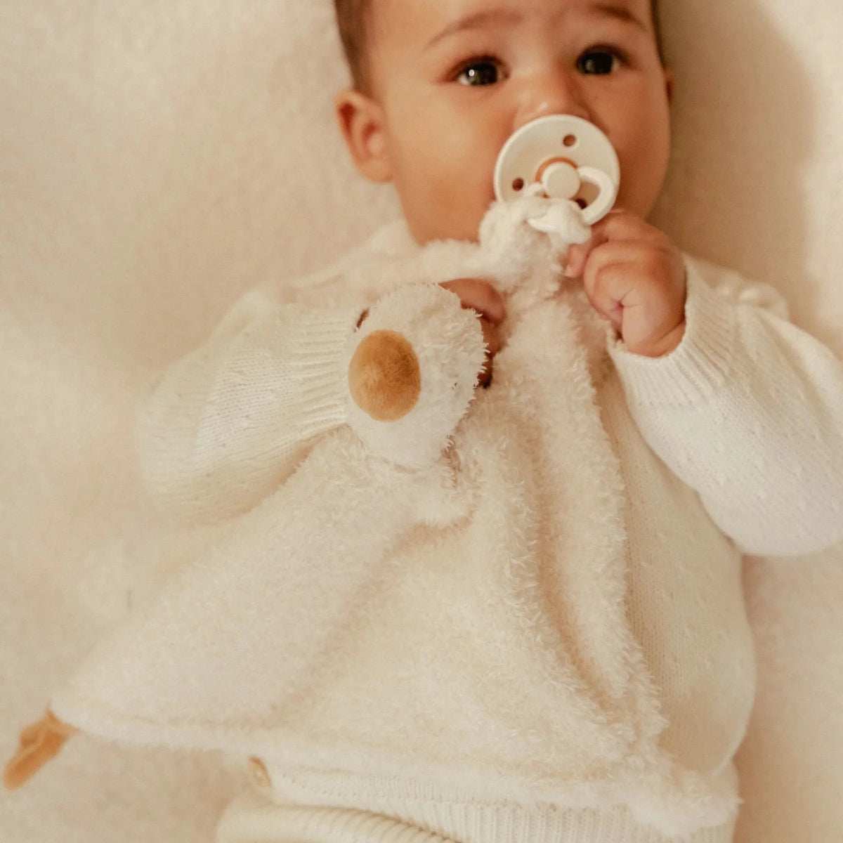 LITTLE DUTCH - Doudou attache tétine Oie blanc