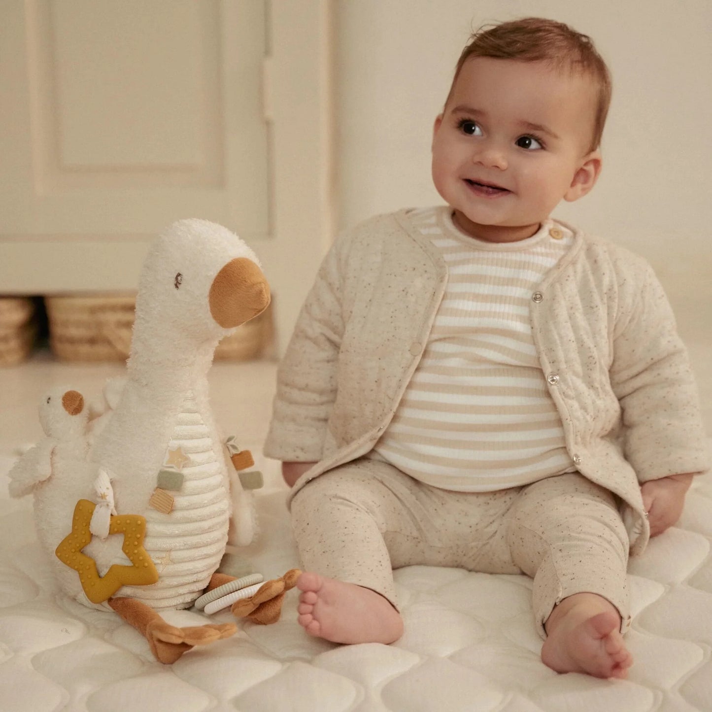 LITTLE DUTCH - Peluche d'activité Oie Blanche