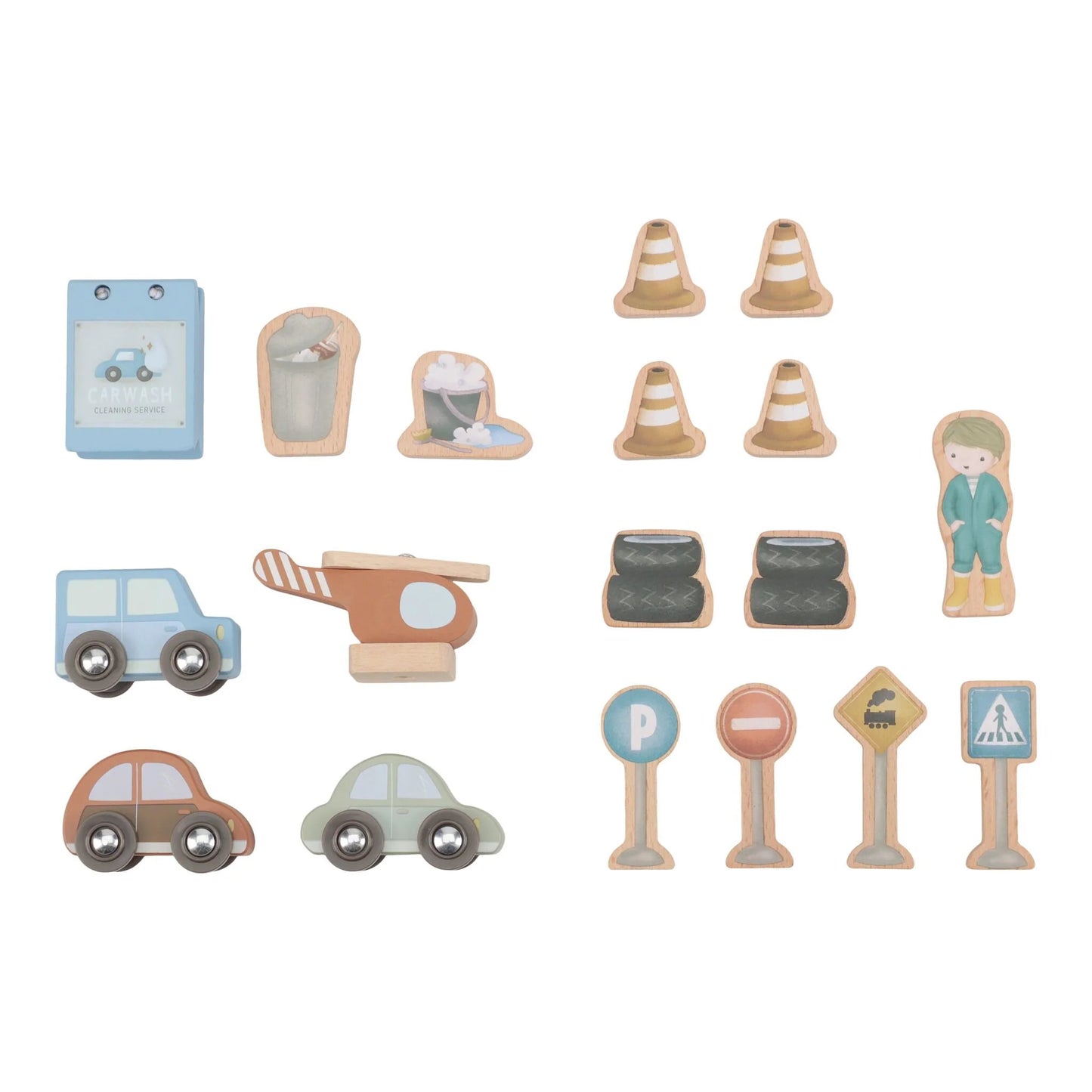 LITTLE DUTCH - Garage en bois bleu