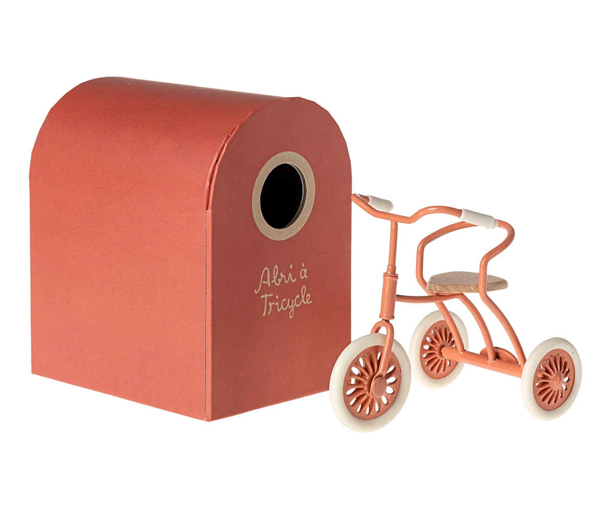 MAILEG - Abri à tricycle, Souris - Corail