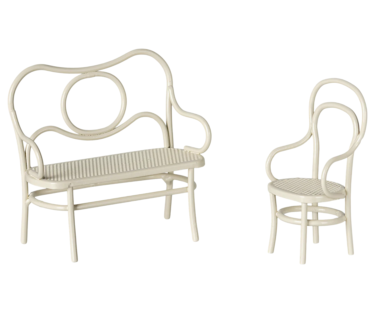 Table, banc & chaise, Souris, Small - Blanc cassé - MAILEG