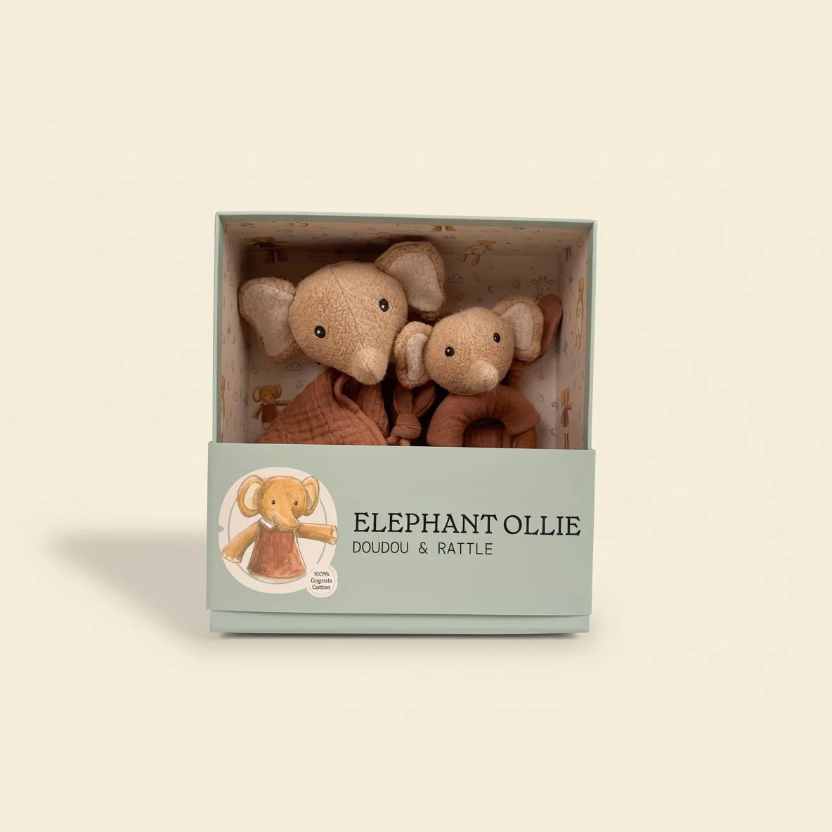 EGMONT TOYS - Coffret cadeau Ollie l'éléphant : doudou et hochet