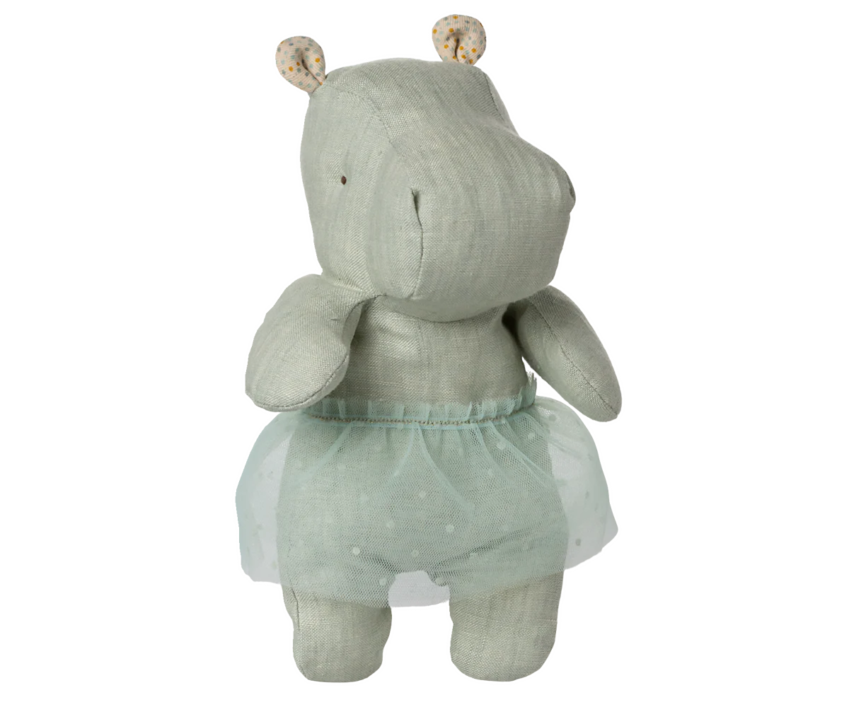 Peluche Safari friends, Hippo avec jupe, Small - Menthe - MAILEG