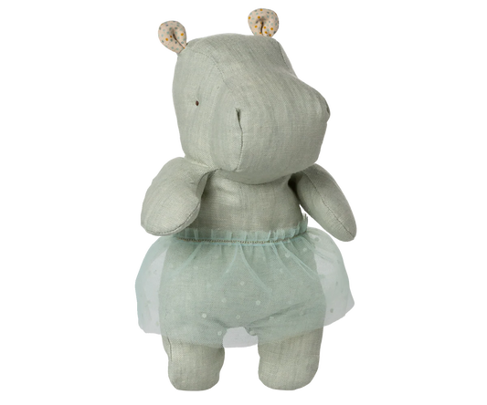 Peluche Safari friends, Hippo avec jupe, Small - Menthe - MAILEG