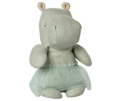 Peluche Safari friends, Hippo avec jupe, Small - Menthe - MAILEG