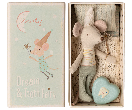 Souris Fée des dents, Petit frère, dans sa boîte assortie - MAILEG
