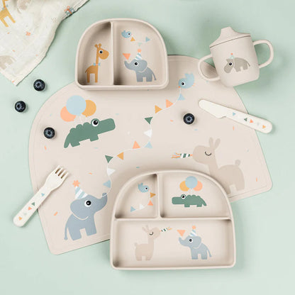 Assiette à compartiments Stick&Stay Celebration Sand - DONE BY DEER