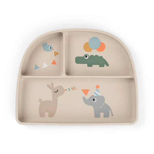 Assiette à compartiments Stick&Stay Celebration Sand - DONE BY DEER