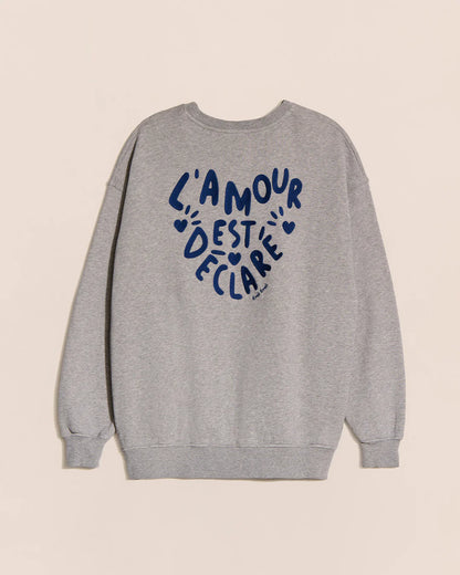 Sweat L'amour est déclaré adulte en coton - EMOI EMOI