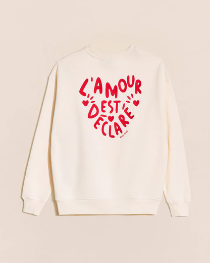 Sweat L'amour est déclaré adulte en coton - EMOI EMOI