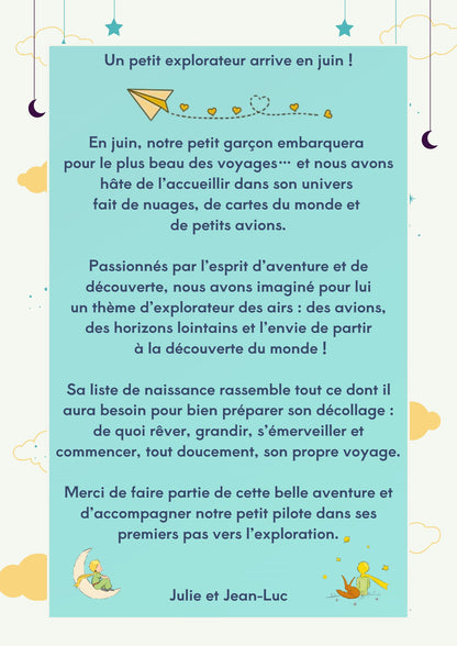 Liste de naissance Julie et Jean-Luc