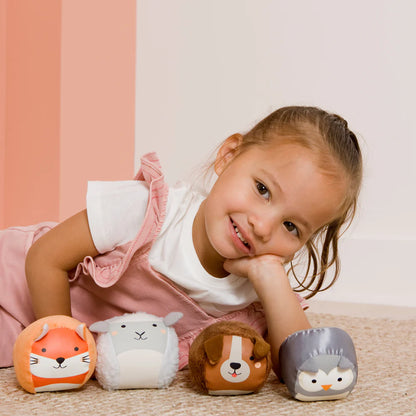 Set de 4 balles doudous Forêt - LITTLE BIG FRIENDS