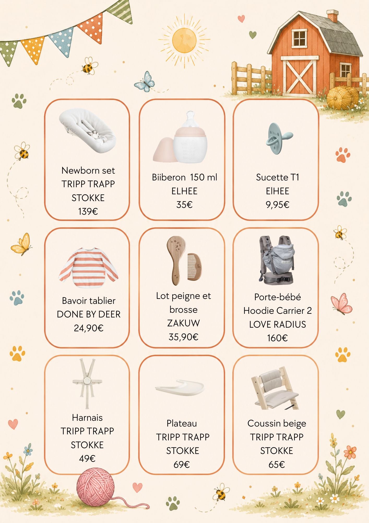Liste de naissance de Colinette et Nans