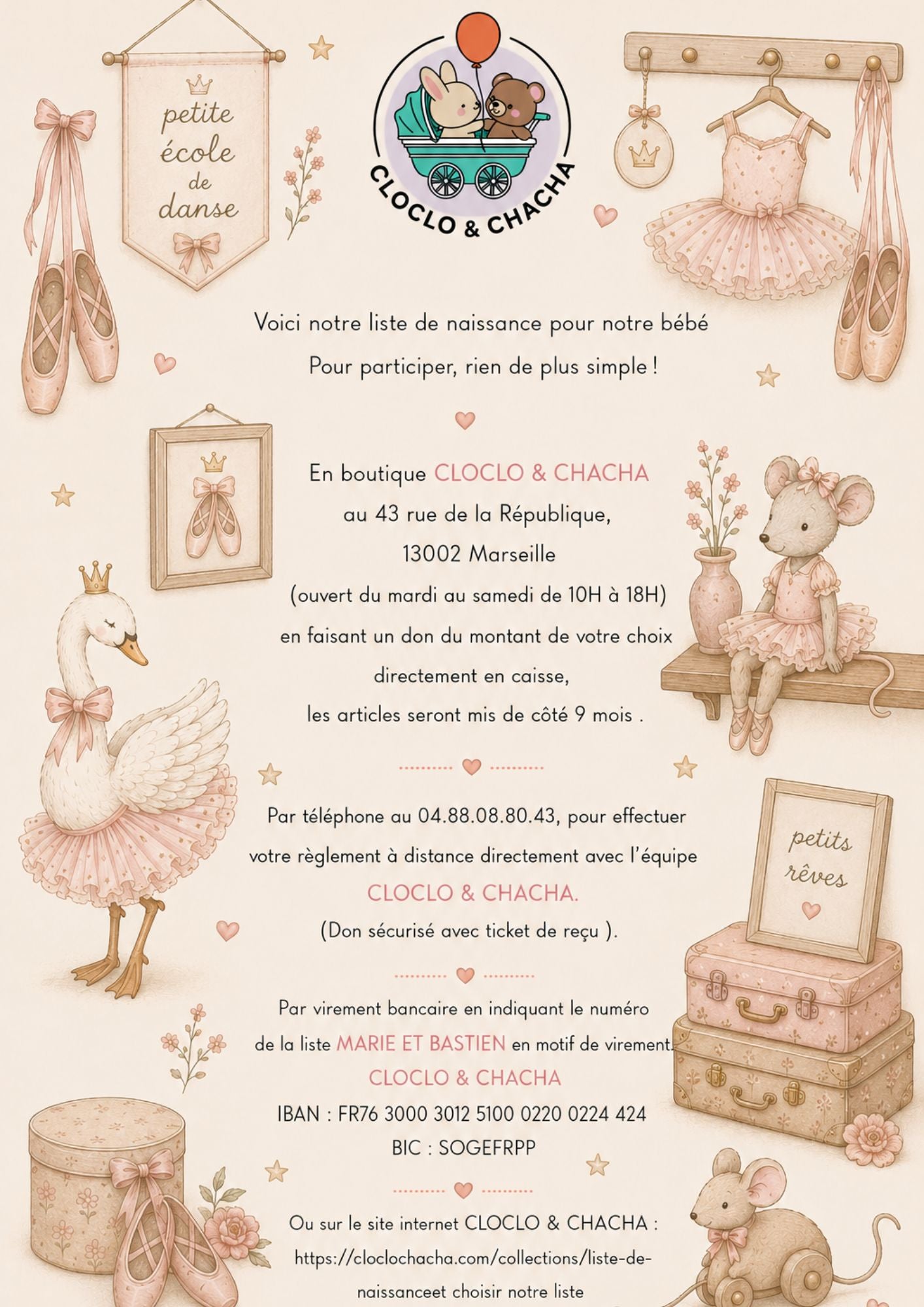 Liste de naissance de Marie et Bastien