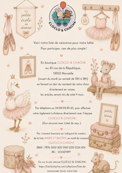 Liste de naissance de Marie et Bastien