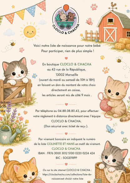 Liste de naissance de Colinette et Nans