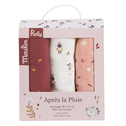 Set de 3 langes "Après la pluie" - MOULIN ROTY