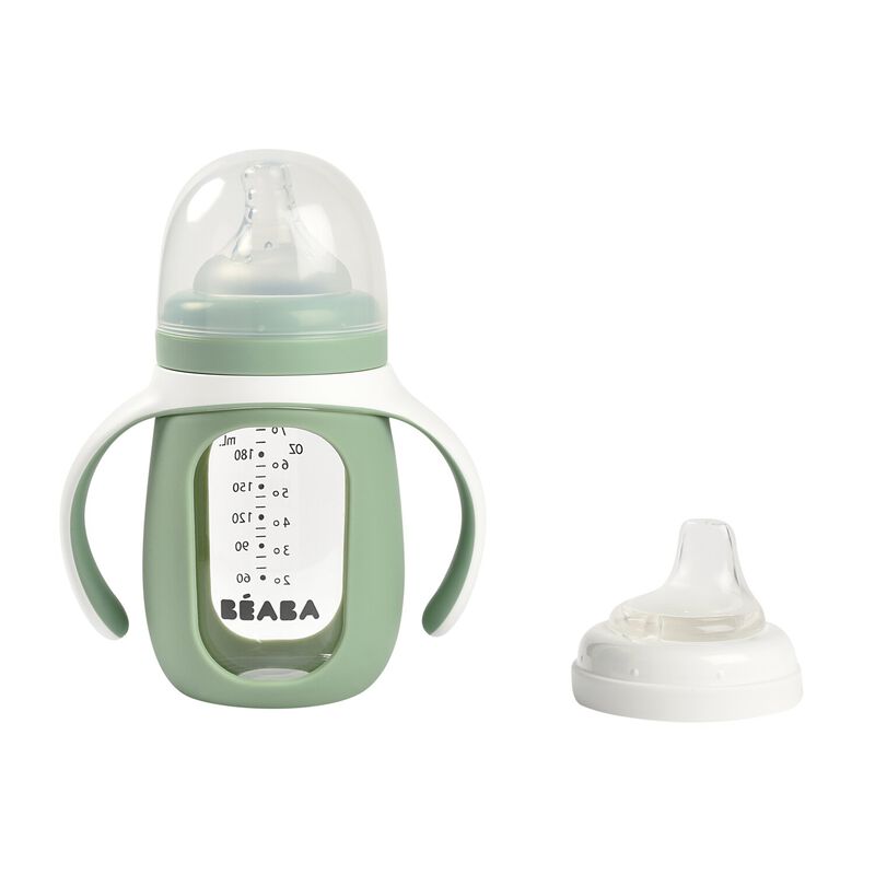 Biberon d'apprentissage en verre 2 en 1 - BEABA