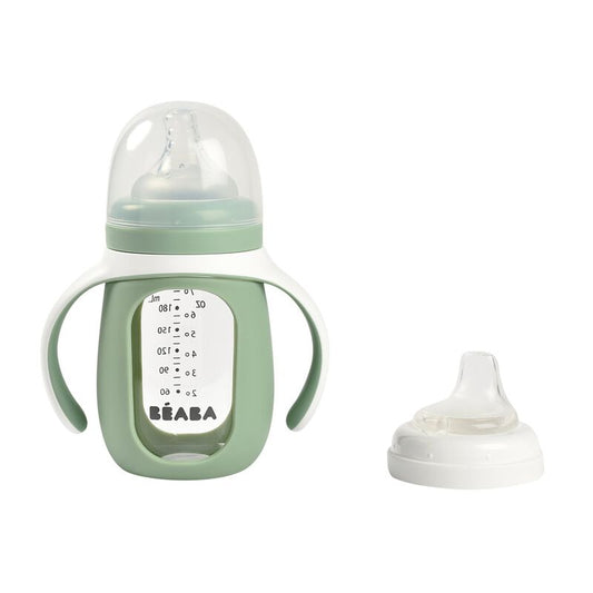 Biberon d'apprentissage en verre 2 en 1 - BEABA