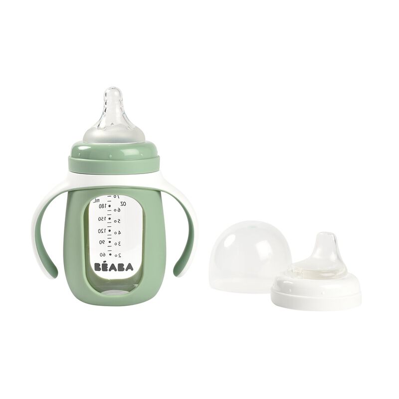 Biberon d'apprentissage en verre 2 en 1 - BEABA