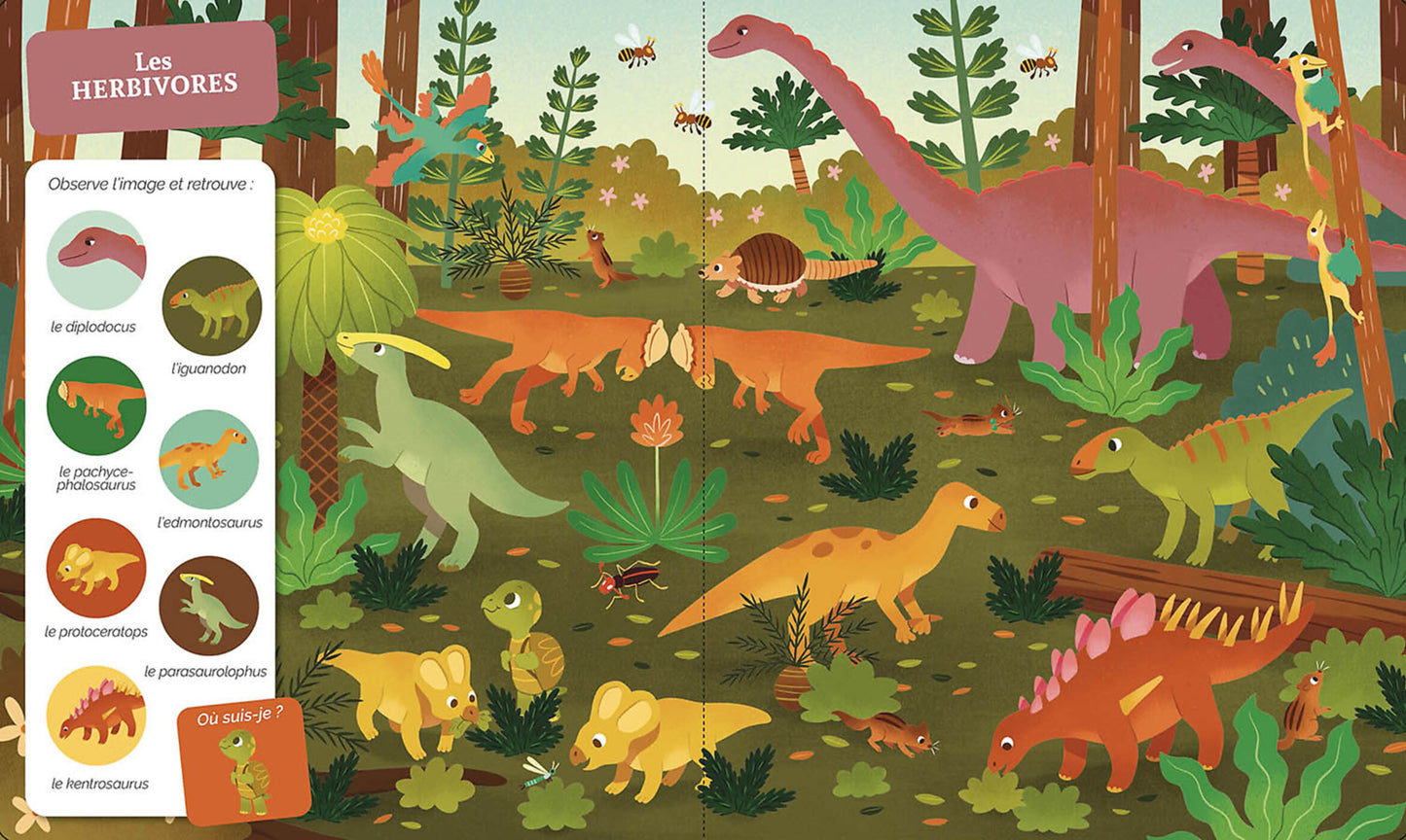 AUZOU - Livre cherche et trouve des tout petits - Les dinosaures