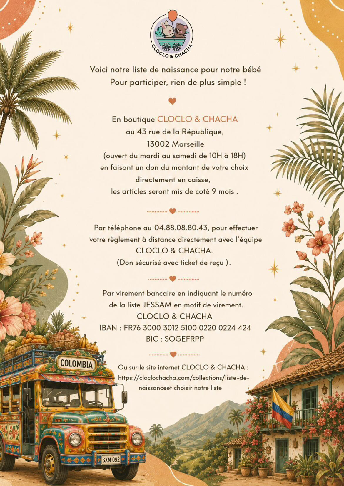Liste de naissance de Jessica et Sami