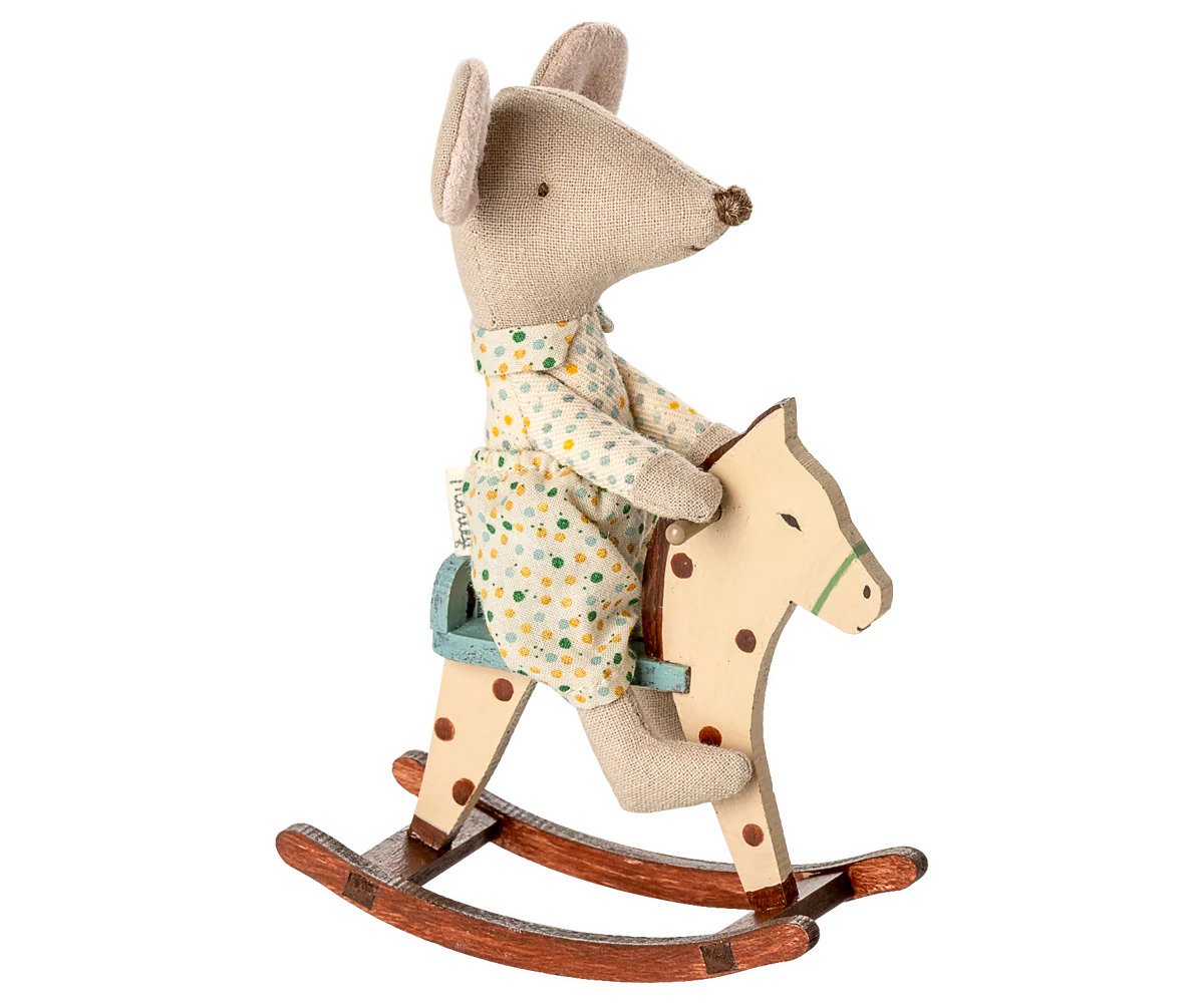 Cheval à bascule, Souris - A pois - MAILEG