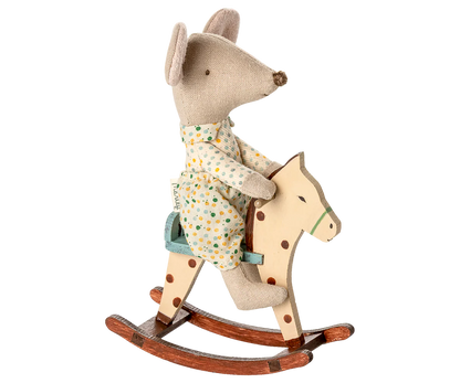 Cheval à bascule, Souris - A pois - MAILEG