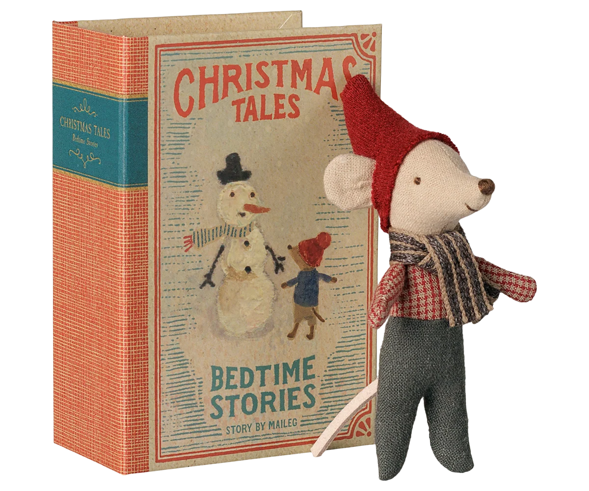MAILEG - Souris de Noël, Bébé dans son coffret livre