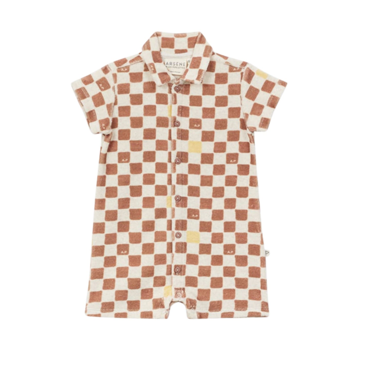 Combishort éponge Damier - ARSENE ET LES PIPELETTES