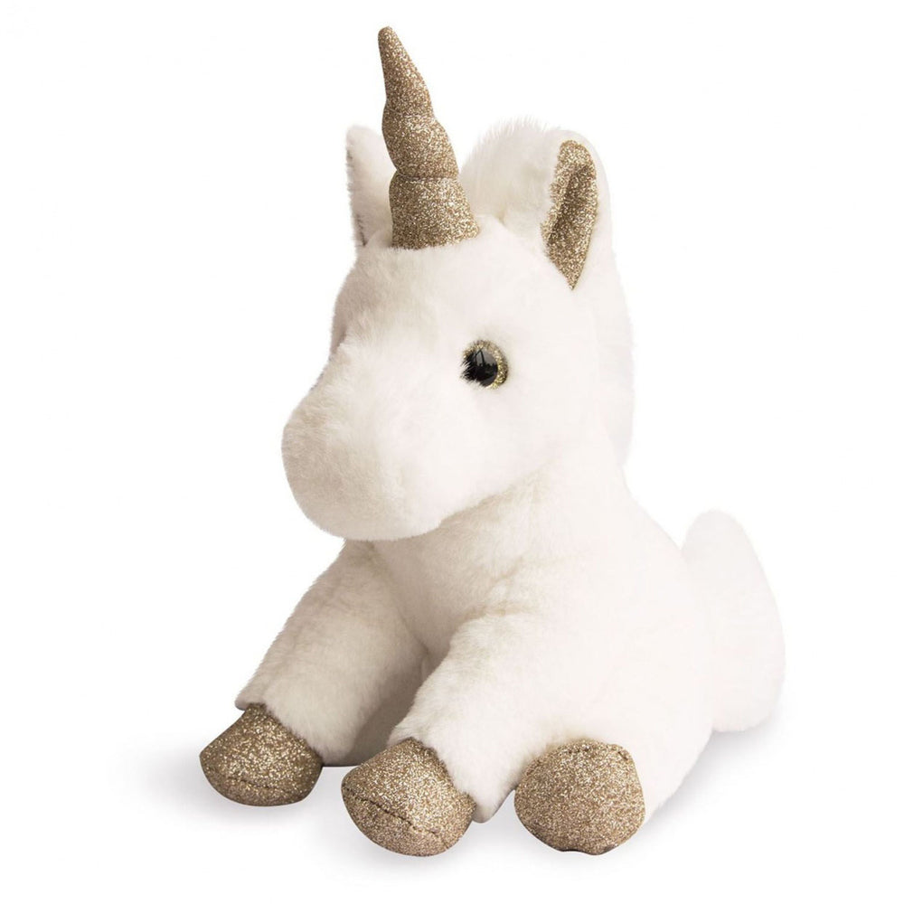 Peluche Licorne paillettes Blanche Or - 23 cm - HISTOIRE D'OURS