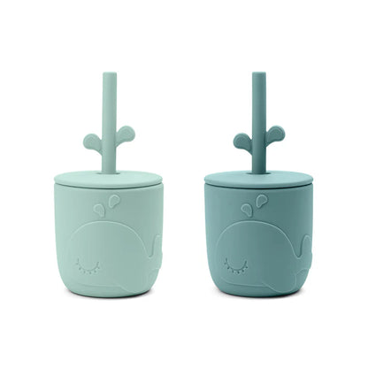 Peekaboo gobelet et paille lot de 2 Wally - DONE BY DEER