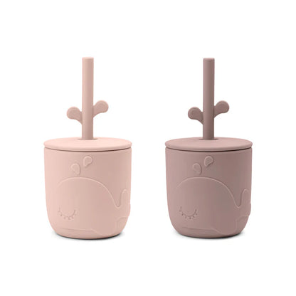 Peekaboo gobelet et paille lot de 2 Wally - DONE BY DEER