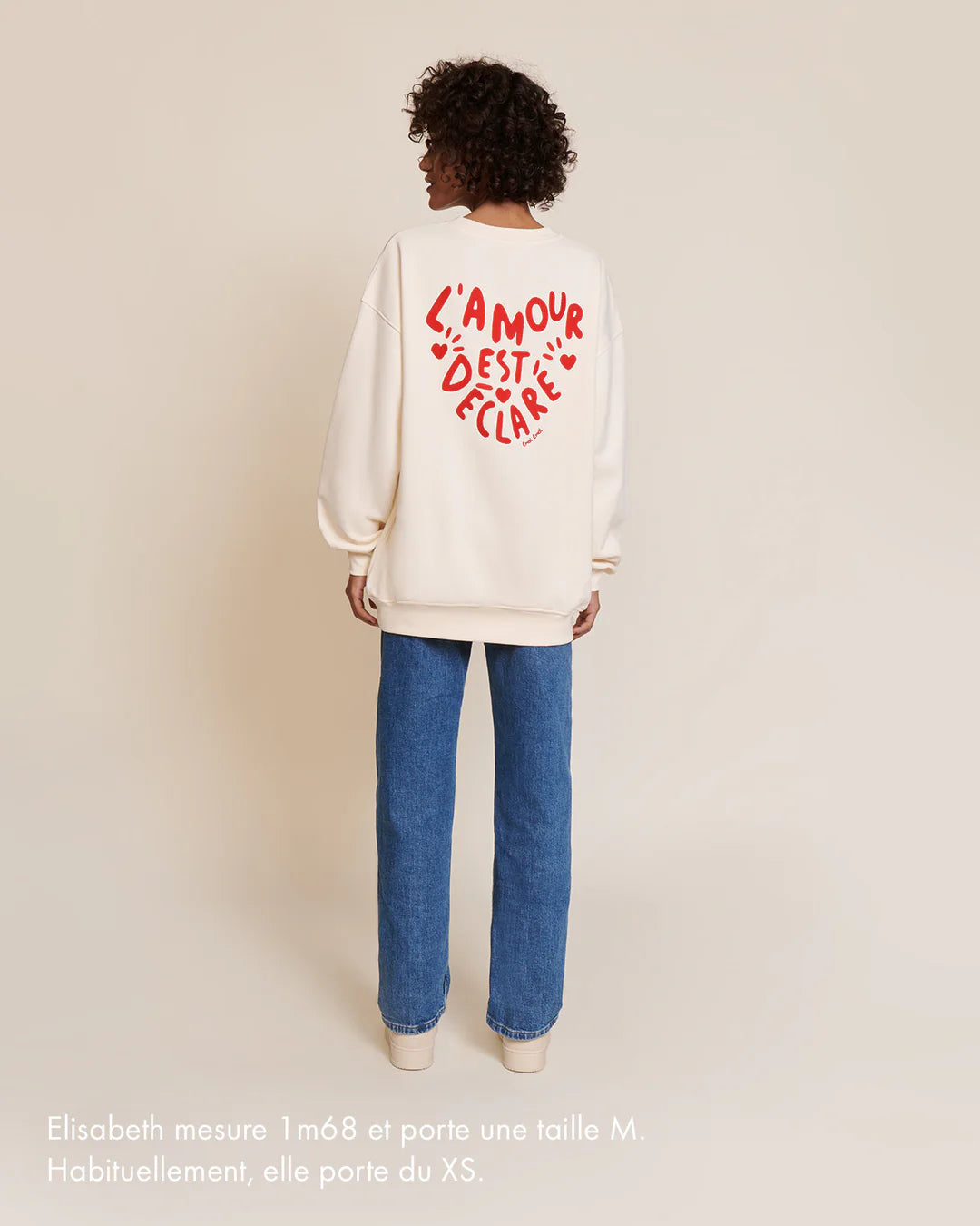 Sweat L'amour est déclaré adulte en coton - EMOI EMOI