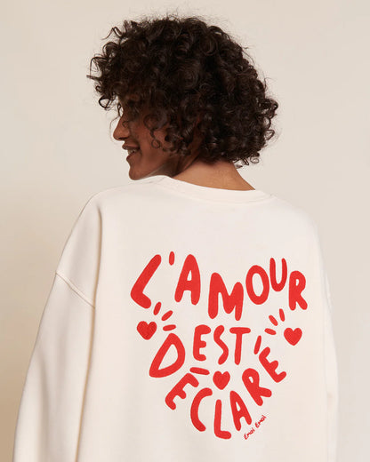 Sweat L'amour est déclaré adulte en coton - EMOI EMOI