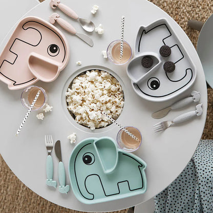 Assiette compartimentée avec ventouse Elephant Elphee - DONE BY DEER