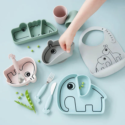 Assiette compartimentée avec ventouse Elephant Elphee - DONE BY DEER