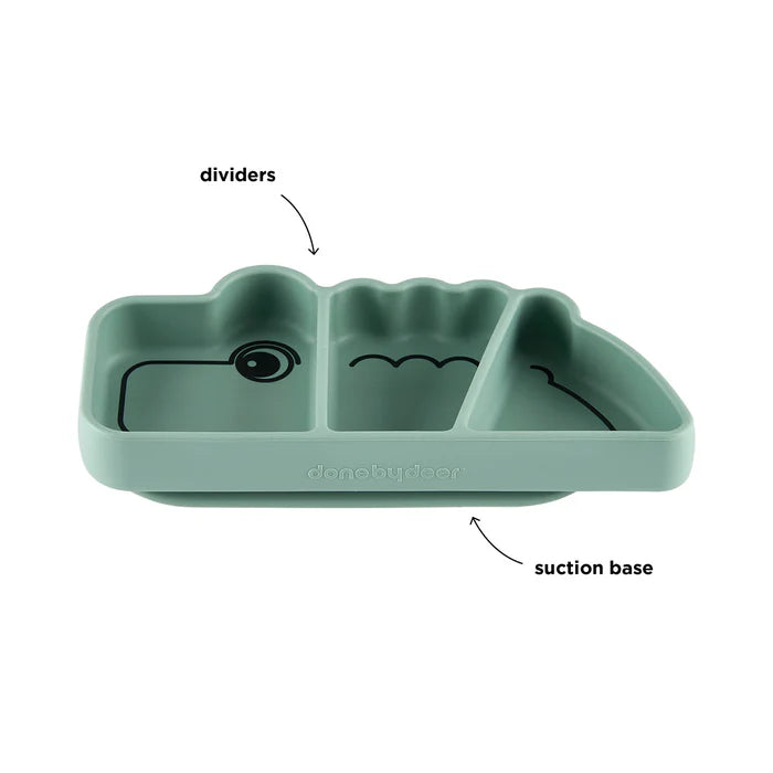 Assiette silicone avec ventouse Croco - DONE BY DEER