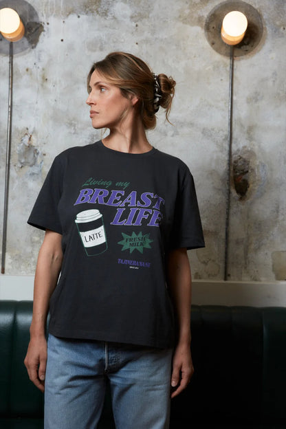 T-shirt allaitant Living my Breast Life - TAJINEBANANE