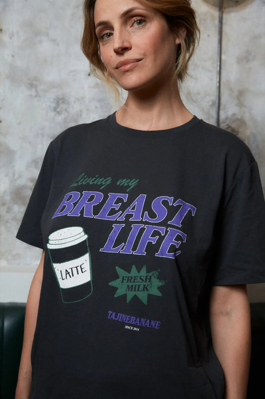 T-shirt allaitant Living my Breast Life - TAJINEBANANE
