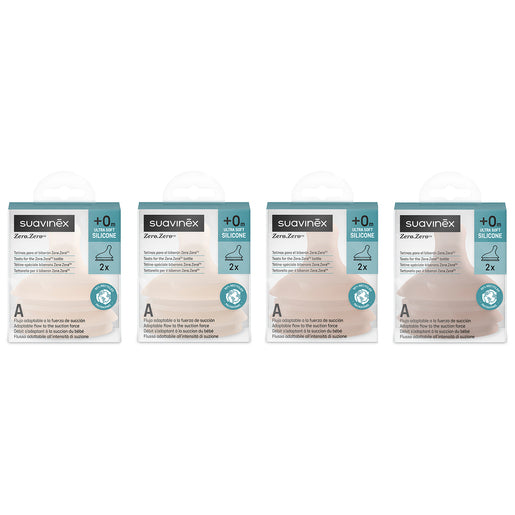 Lot de 2 tétines pour biberon anti-colique Zerø.Zerø - SUAVINEX
