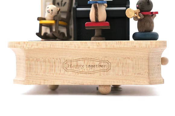 SOLIB - Boîte à musique Chats jouant du piano