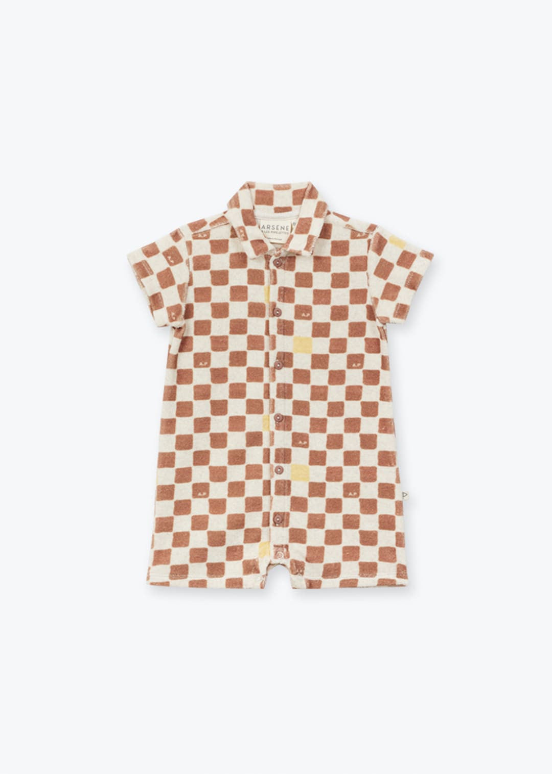Combishort éponge Damier - ARSENE ET LES PIPELETTES