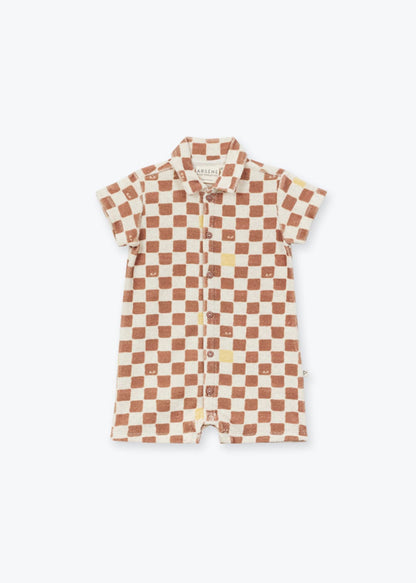 Combishort éponge Damier - ARSENE ET LES PIPELETTES